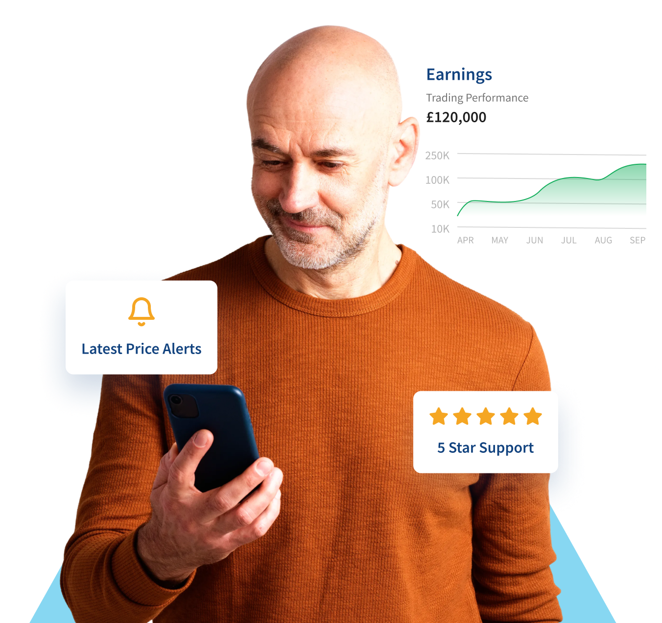 man looking at phone